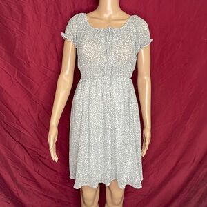 Kawaii Romantic Sheer Chiffon Cap Sleeve Mini Day Dress Size Small/4